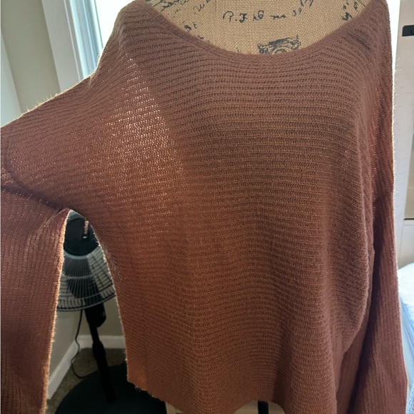 Nordstrom BP Rust Bell sleeve sweater - Picture 3 of 10